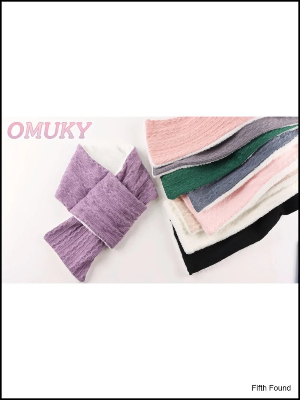 Unisex Winter Knit Scarf Thick Fleece Lined Neck Warmer Cold Weather